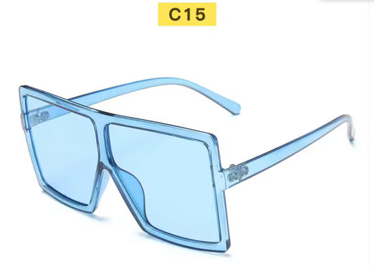 Blue Large Frame Sunglasses